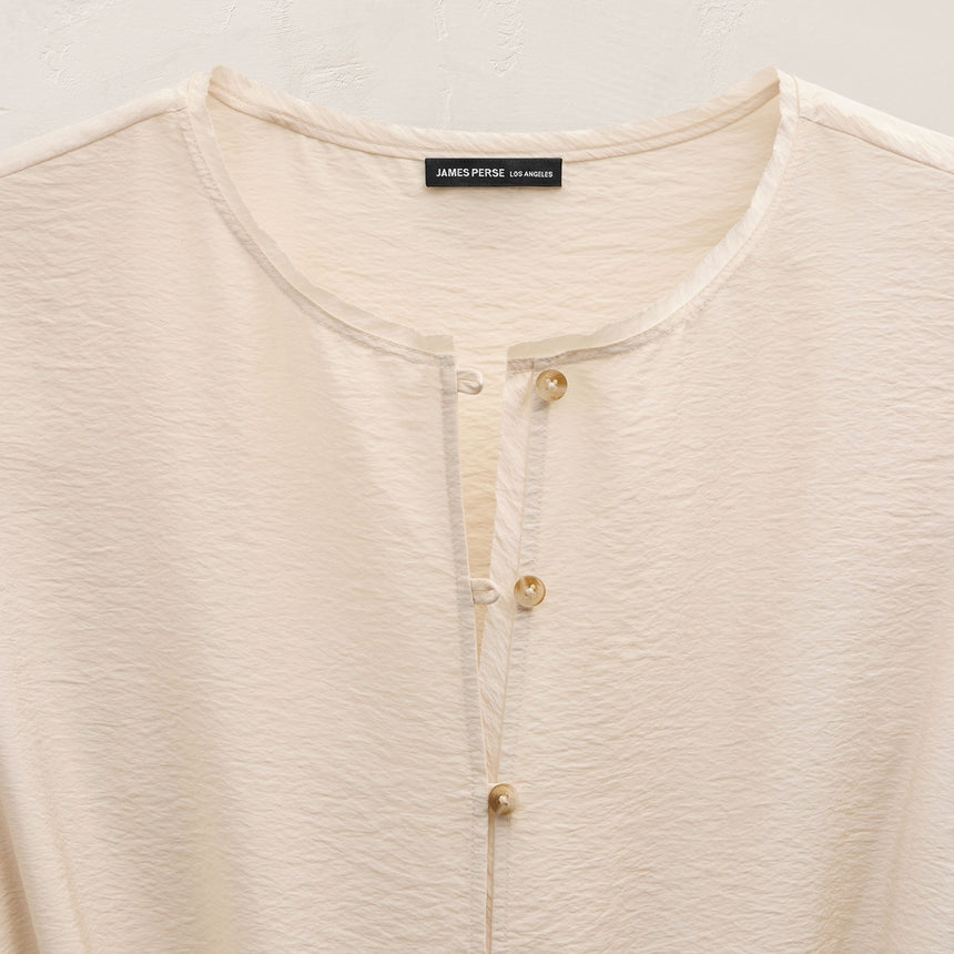 Modal Silk Blend Tie Up Dress in Parchment | James Perse Los Angeles