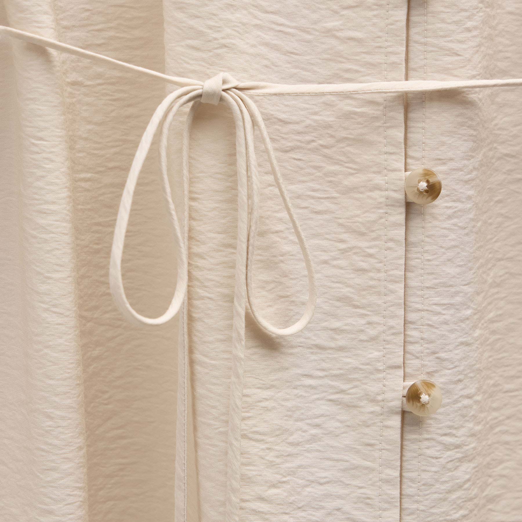 Modal Silk Blend Tie Up Dress in Parchment | James Perse Los Angeles