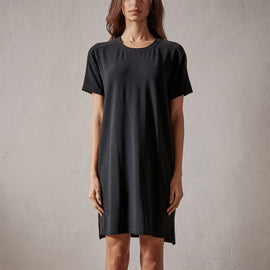 Short Sleeve Saddle Shoulder Sleep Tee in Black | James Perse Los Angeles