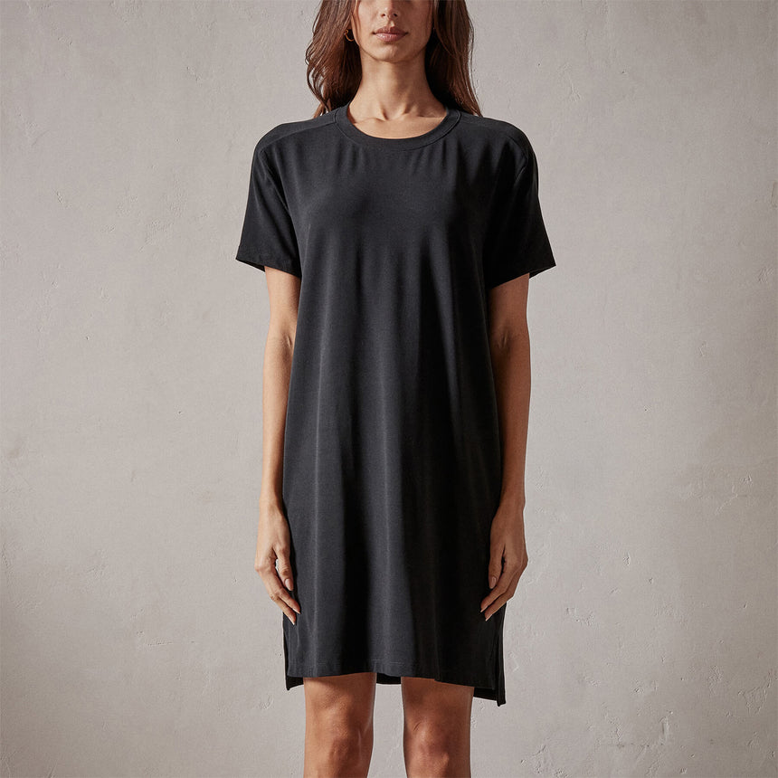 Short Sleeve Saddle Shoulder Sleep Tee in Black | James Perse Los Angeles