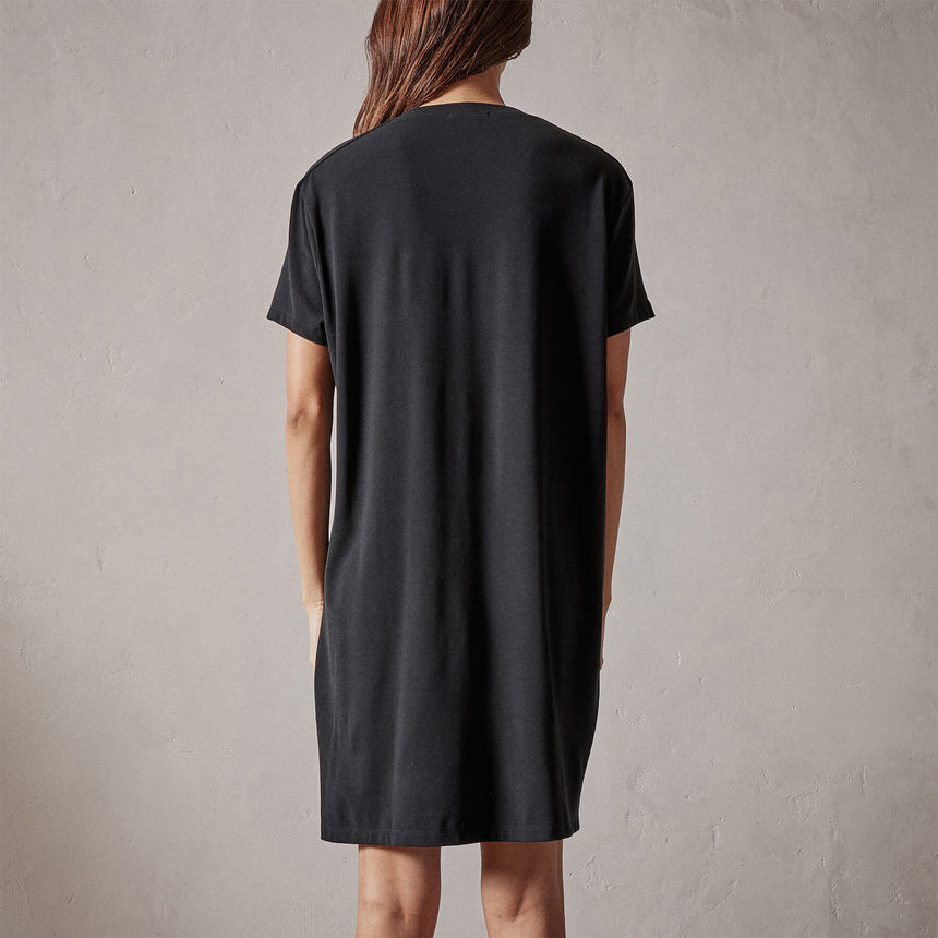 Short Sleeve Saddle Shoulder Sleep Tee in Black | James Perse Los Angeles
