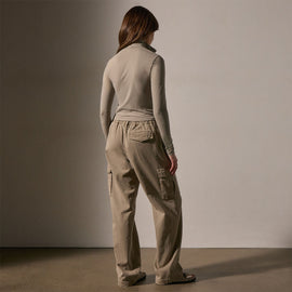 Cropped Long Sleeve Half Zip in Overcast | James Perse Los Angeles