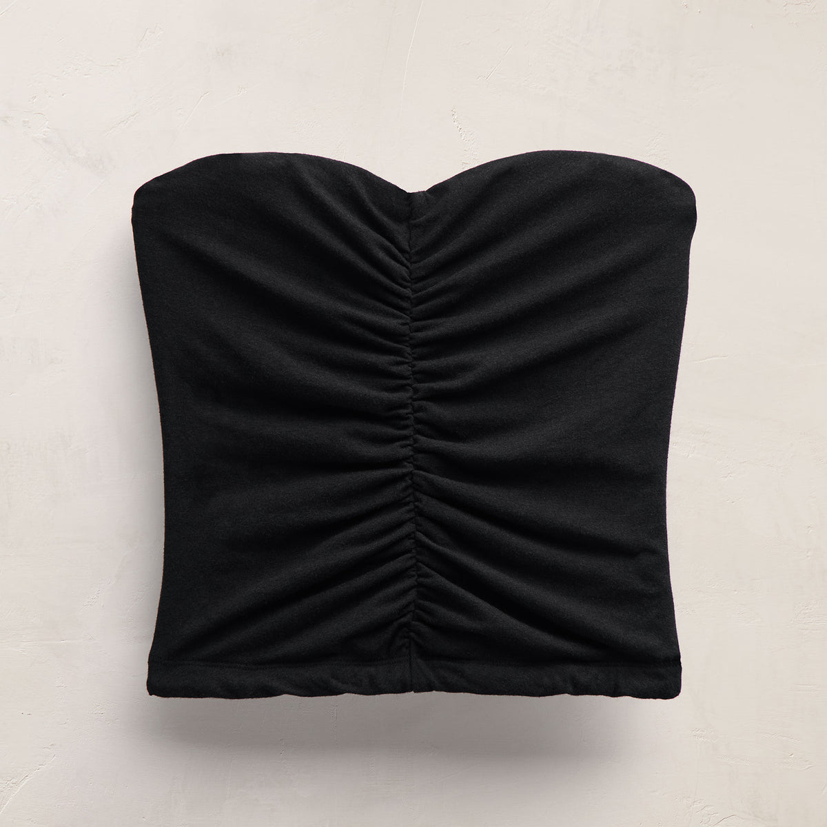Ruched Strapless Top in Black | James Perse Los Angeles