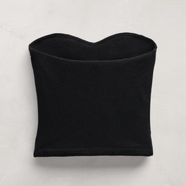 Ruched Strapless Top in Black | James Perse Los Angeles
