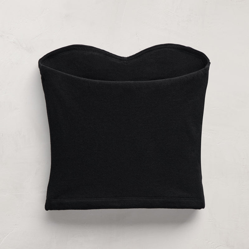 Ruched Strapless Top in Black | James Perse Los Angeles