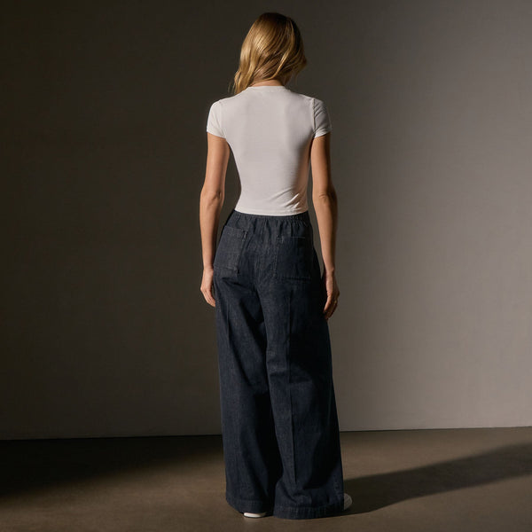 Short Sleeve Cropped Tee  in White | James Perse Los Angeles