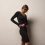 Stretch Melange Jersey Skirt in Black | James Perse Los Angeles