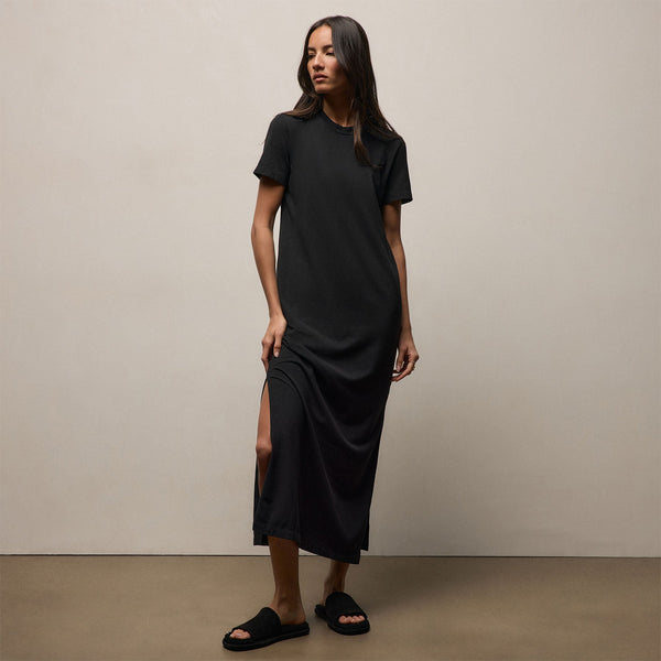 James Perse Melange Jersey Long Sleeve Dress