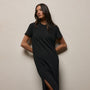 Relaxed T Shirt Dress in Black | James Perse Los Angeles