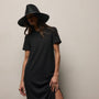Relaxed T Shirt Dress in Black | James Perse Los Angeles