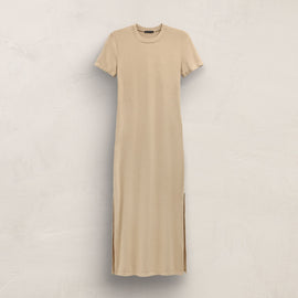 khaki t shirt dress boohoo Women's Premium Jersey Knot Side T-Shirt Dress in Khaki | Size: 12