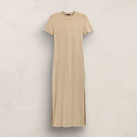 T Shirt Dress in Light Khaki | James Perse Los Angeles