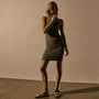 Short Tank Ruched Dress in Birch | James Perse Los Angeles