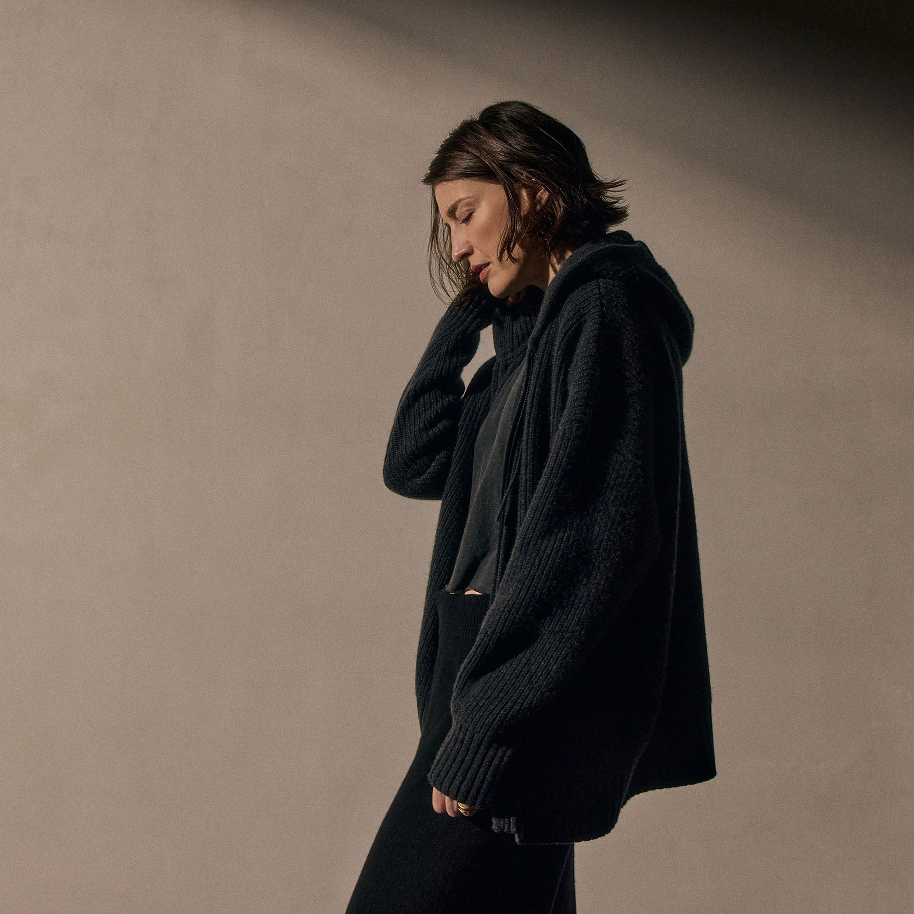 Unisex Beach Zip Sweater - Coal | James Perse Los Angeles