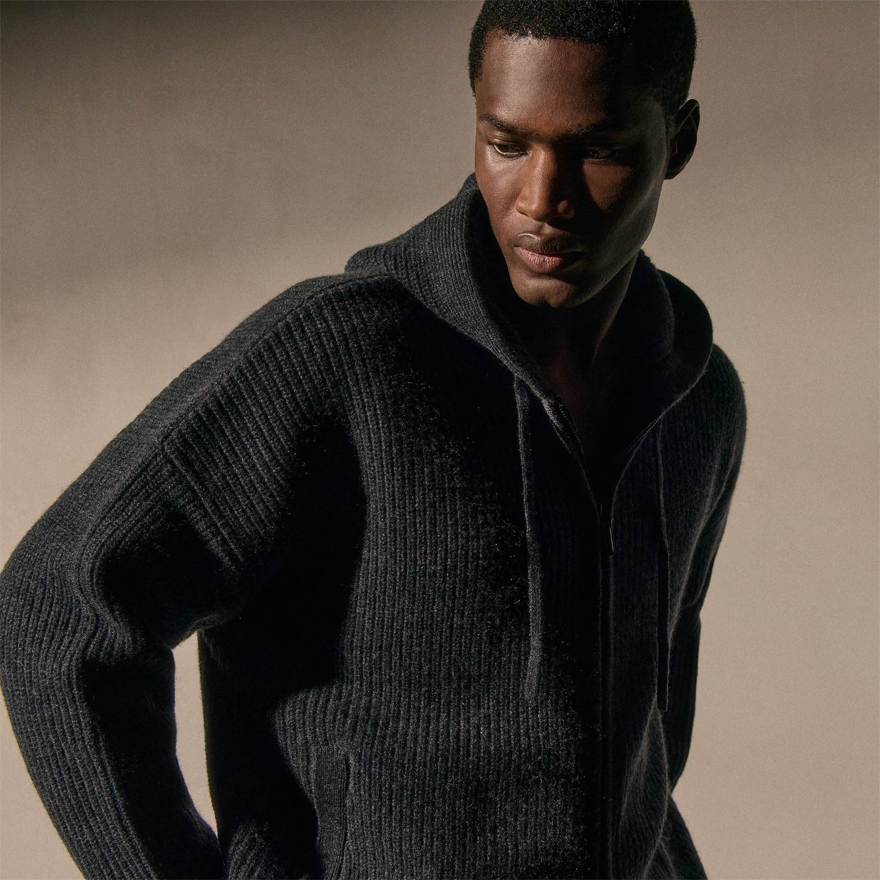 Unisex Beach Zip Sweater - Coal | James Perse Los Angeles