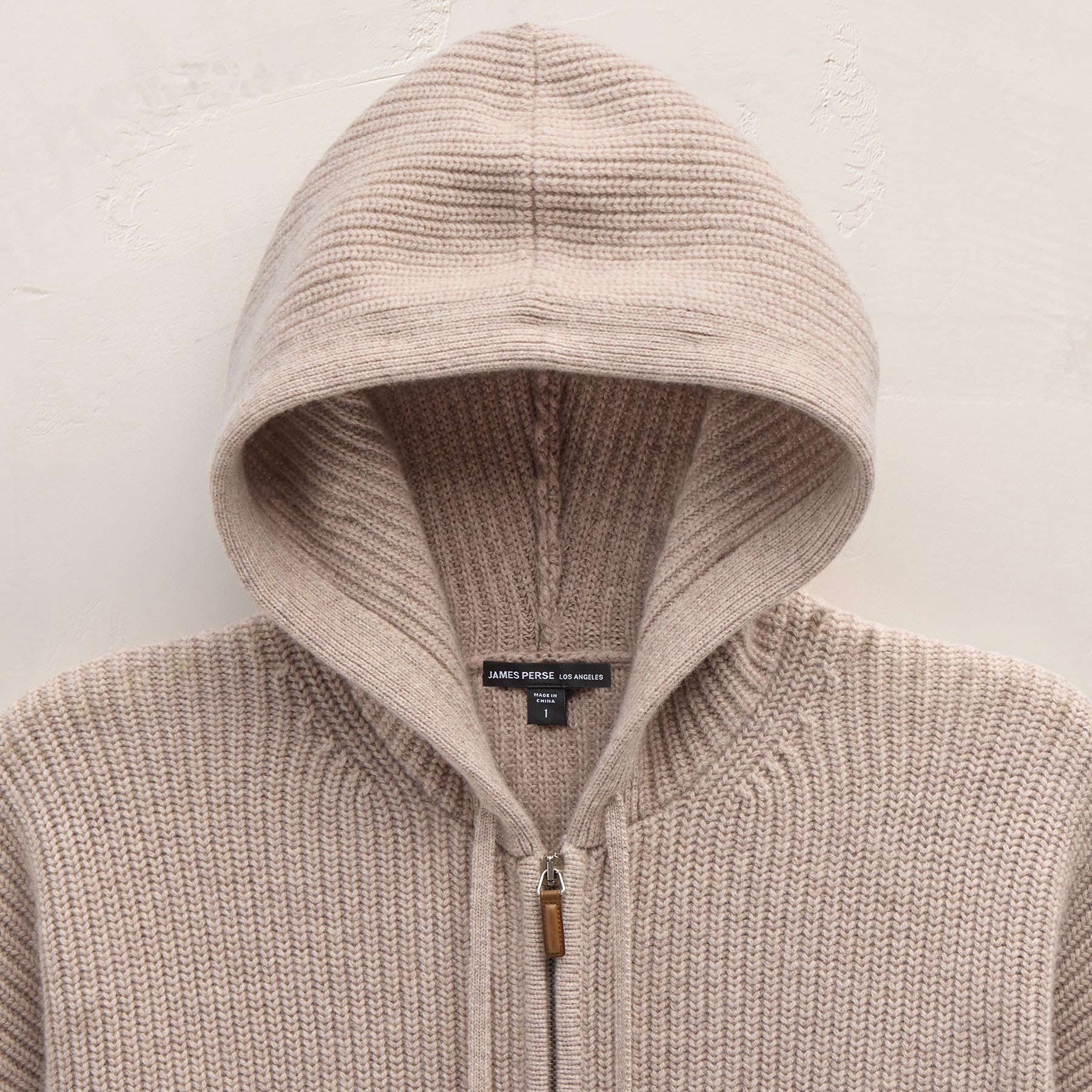 Unisex Beach Zip Sweater - Stone | James Perse Los Angeles