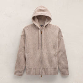 Unisex Beach Zip Sweater in Stone | James Perse Los Angeles