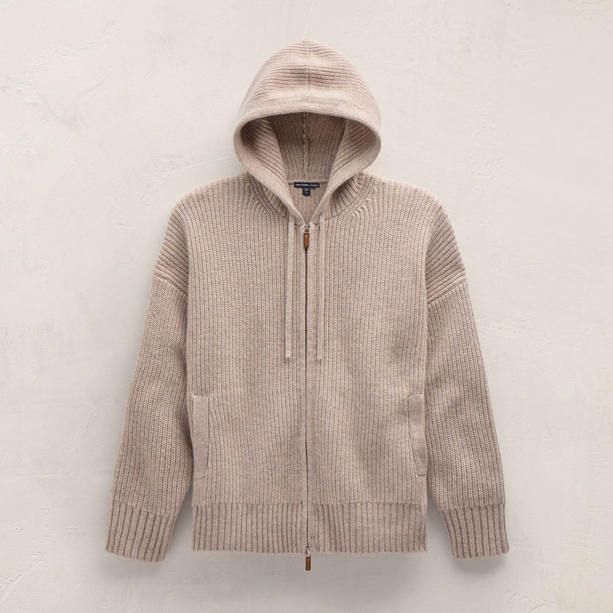 Unisex Beach Zip Sweater in Stone | James Perse Los Angeles
