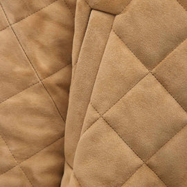 Suede Collarless Quilted Jacket in Sand | James Perse Los Angeles