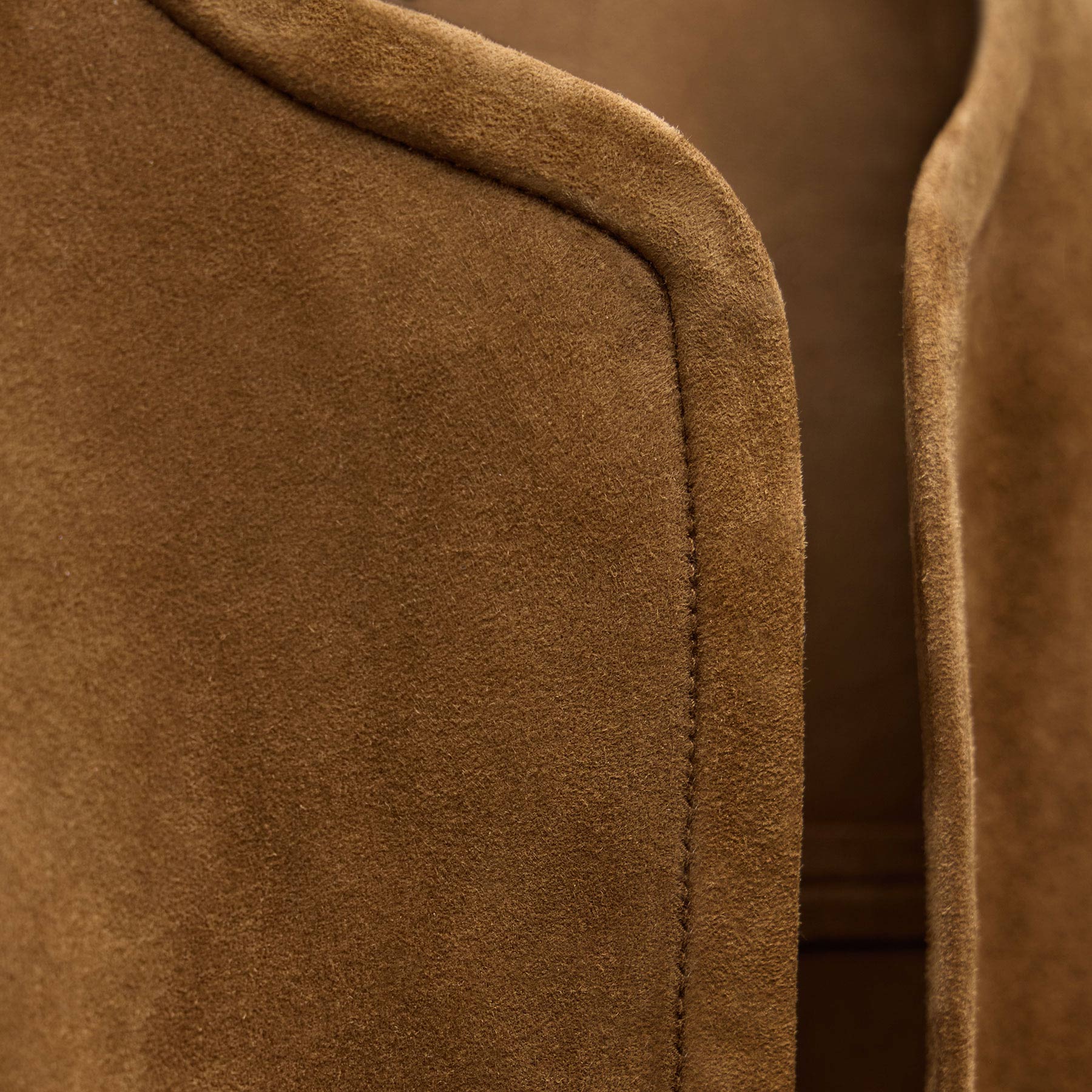 Suede Cropped Open Jacket in Tabacco | James Perse Los Angeles