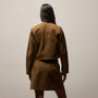 Suede Cropped Open Jacket in Tabacco | James Perse Los Angeles