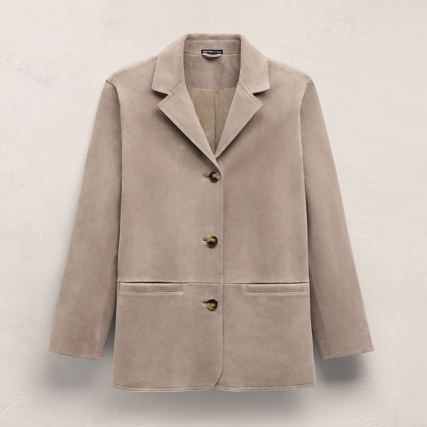 Suede Blazer in Grout | James Perse Los Angeles