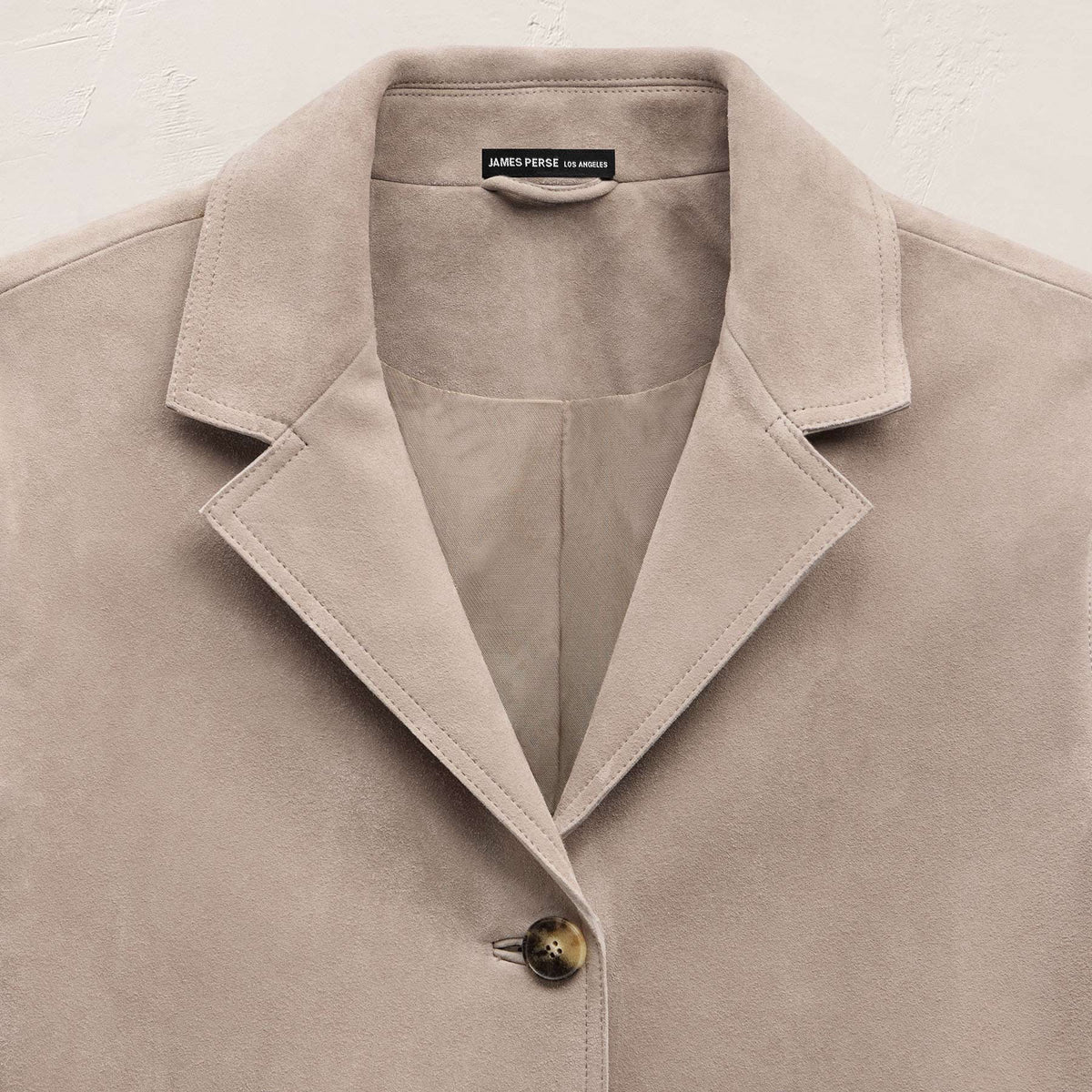 Suede Blazer in Grout | James Perse Los Angeles