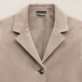 Suede Blazer in Grout | James Perse Los Angeles
