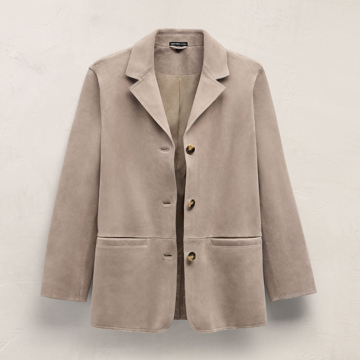 Suede Blazer in Grout | James Perse Los Angeles
