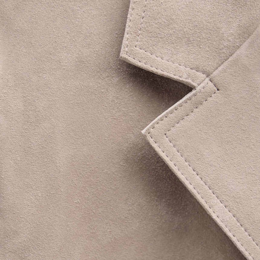 Suede Blazer in Grout | James Perse Los Angeles