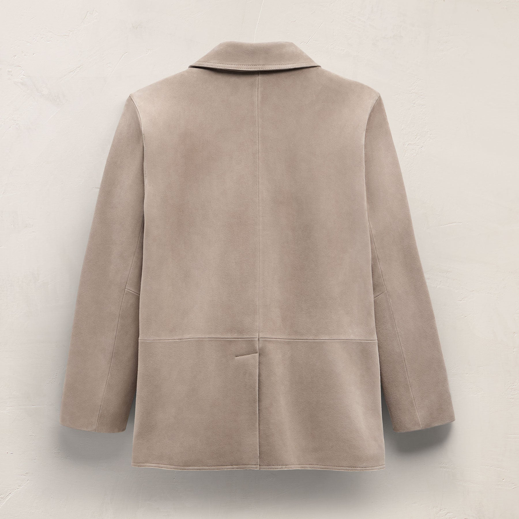 Suede Shearling Poncho In Light Caramel | James Perse Los Angeles