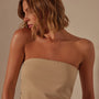 Nylon Knit Strapless Top in Sand Dune | James Perse Los Angeles