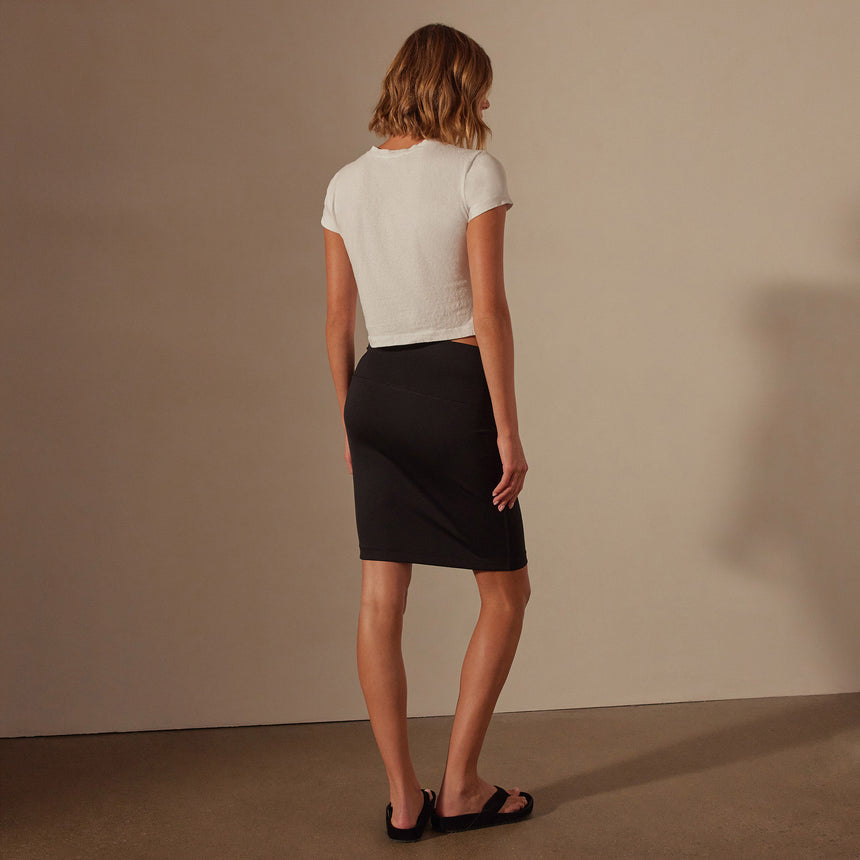 Nylon Knit Tube Skirt in Black | James Perse Los Angeles