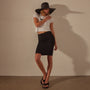 Nylon Knit Tube Skirt in Black | James Perse Los Angeles