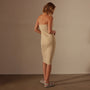 Nylon Knit Strapless Dress in Sand Dune | James Perse Los Angeles