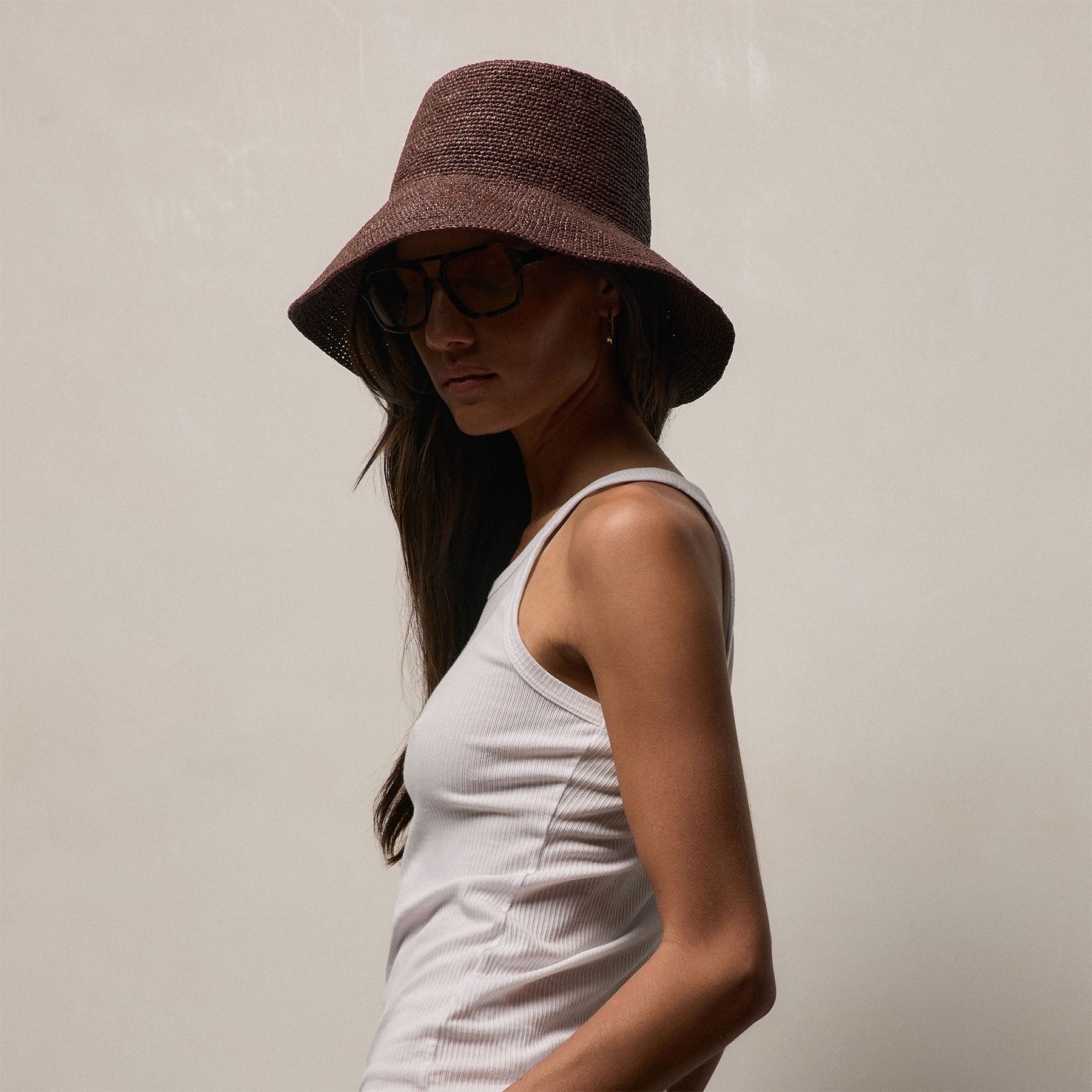 Ribbed High Neck Cami in White | James Perse Los Angeles