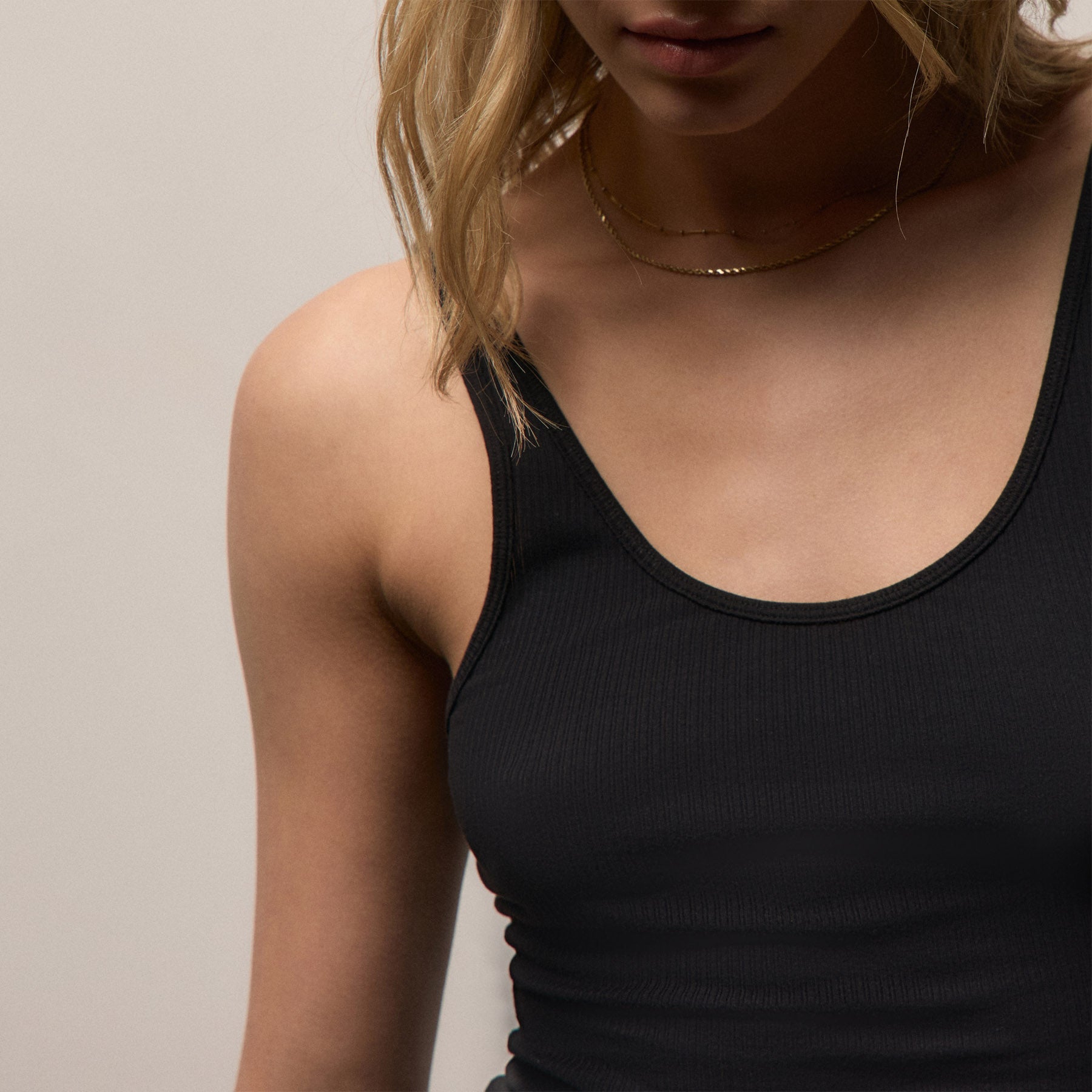 Ribbed Daily Tank - Black | James Perse Los Angeles
