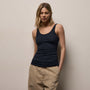 Ribbed Daily Tank in Deep | James Perse Los Angeles