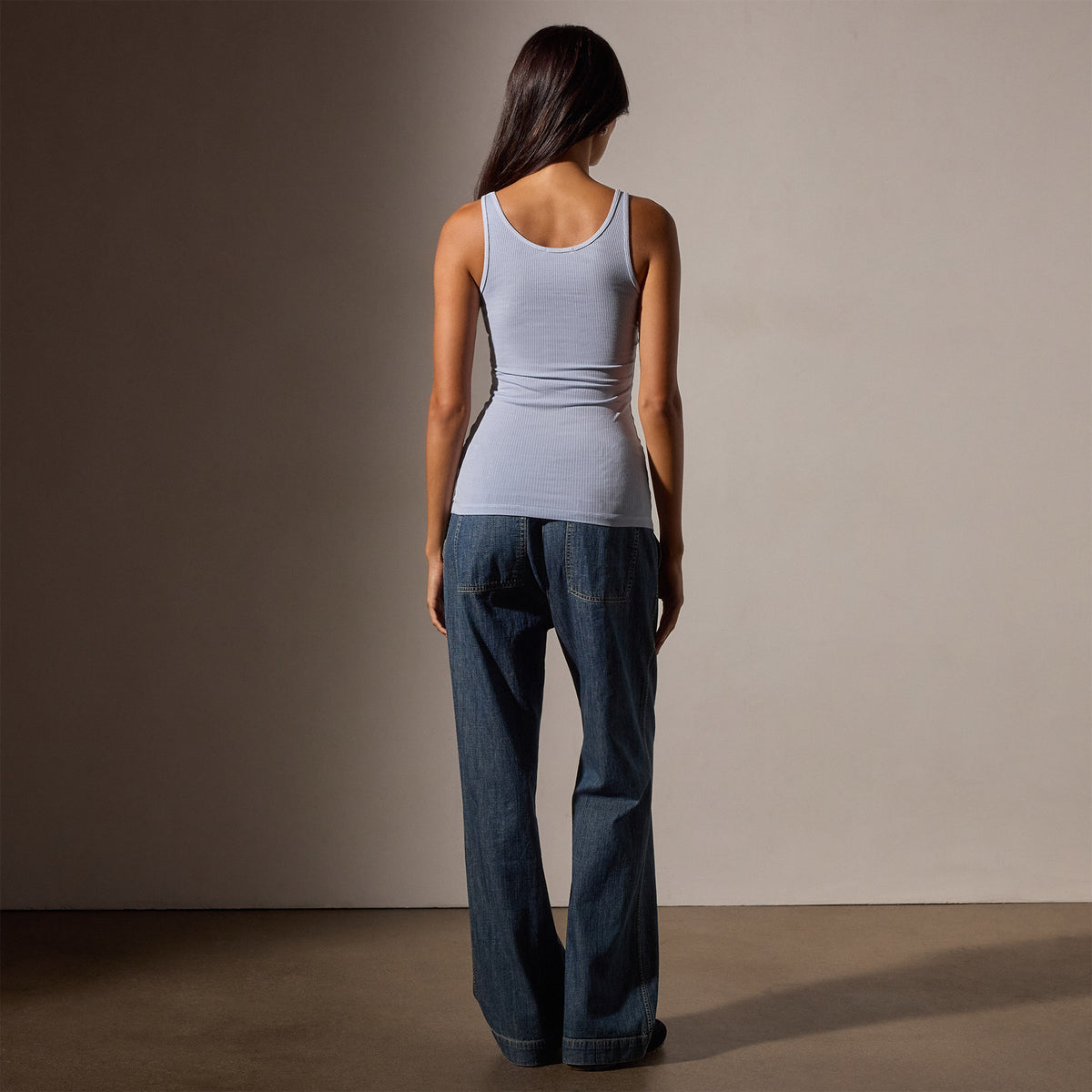 Ribbed Daily Tank in Open Sky Pigment | James Perse Los Angeles