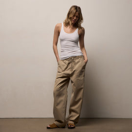 Ribbed Daily Tank in White | James Perse Los Angeles