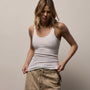 Ribbed Daily Tank in White | James Perse Los Angeles