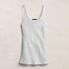 Ribbed Daily Tank - White