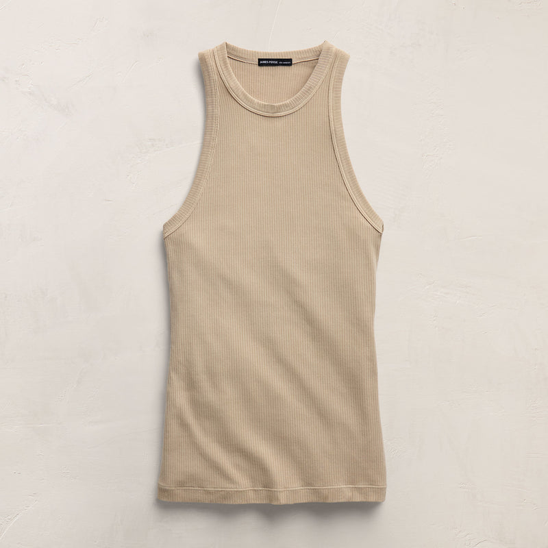 Sunset Tank in Light Khaki Pigment | James Perse Los Angeles