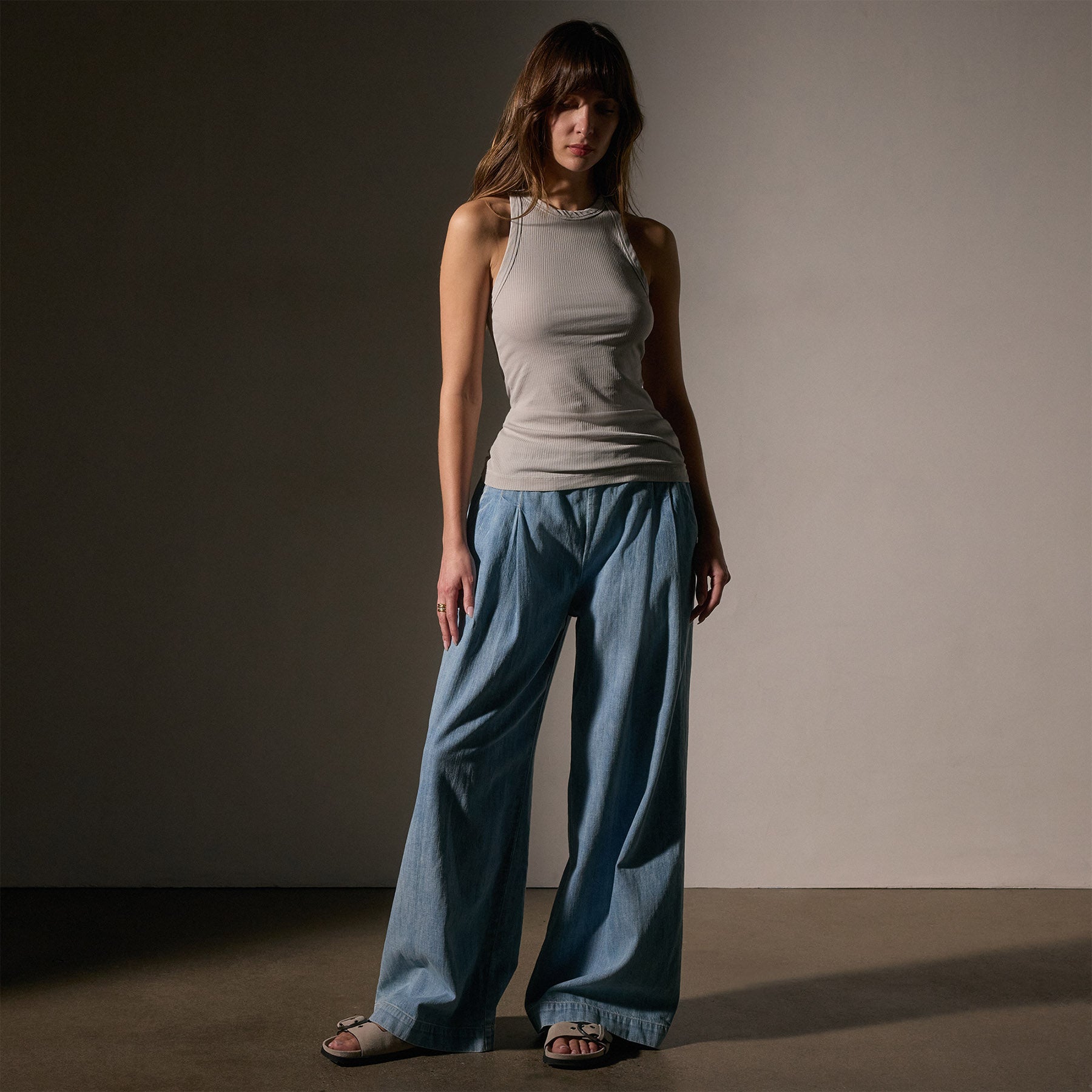 Sunset Tank in Salt Pigment | James Perse Los Angeles