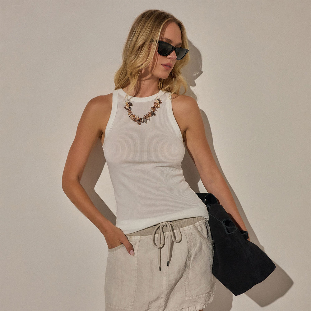 Sunset Tank in White | James Perse Los Angeles