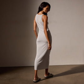 Ribbed Tank Dress in Salt Pigment | James Perse Los Angeles