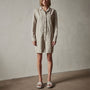 Nylon Linen Herringbone Boilersuit in Mineral Pigment | James Perse Los Angeles