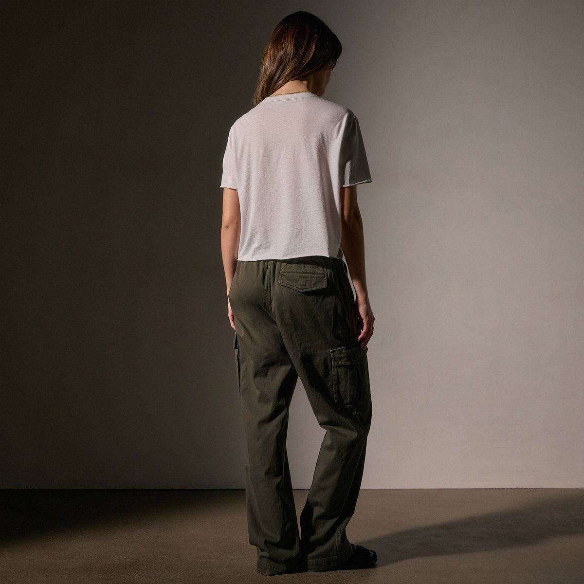 Cotton Linen Silk Jersey Tee in Light Mist | James Perse Los Angeles