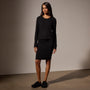 Soft Featherweight Cashmere Crew Neck Sweater in Black | James Perse Los Angeles
