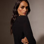 Soft Featherweight Cashmere Crew Neck Sweater in Black | James Perse Los Angeles